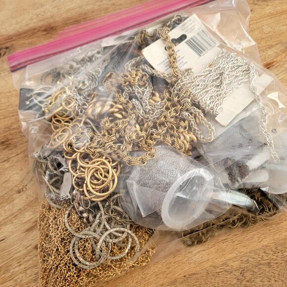 Metal chain jewelry making bundle mixed metals - Picture 1 of 8